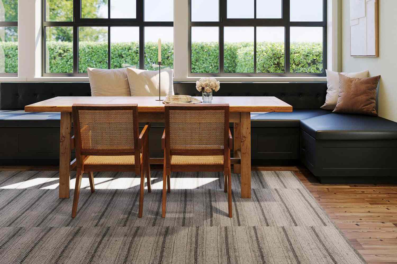 Mateo Striped Wool Cozy Rug