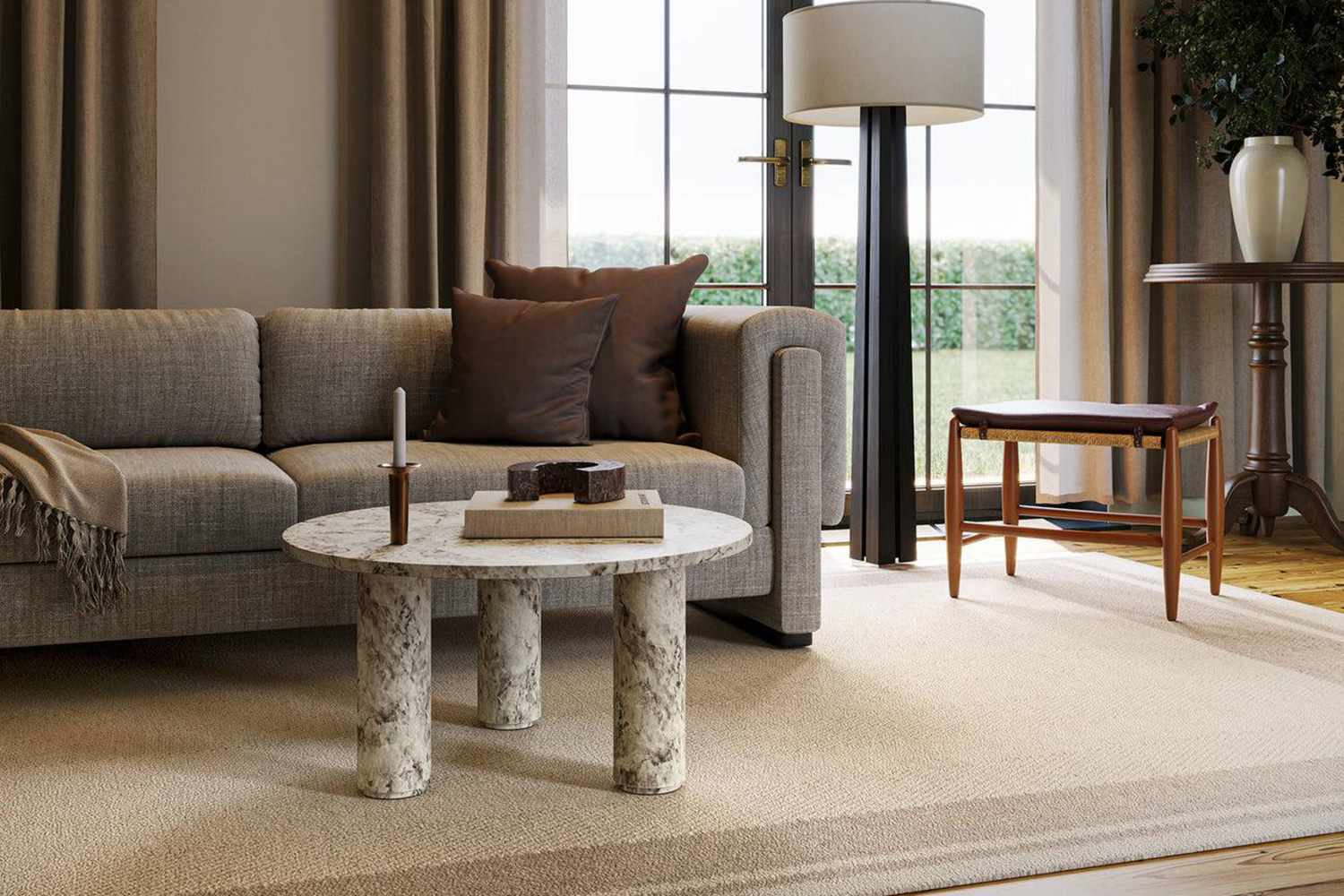 Canon Bordered Wool Cozy Rug