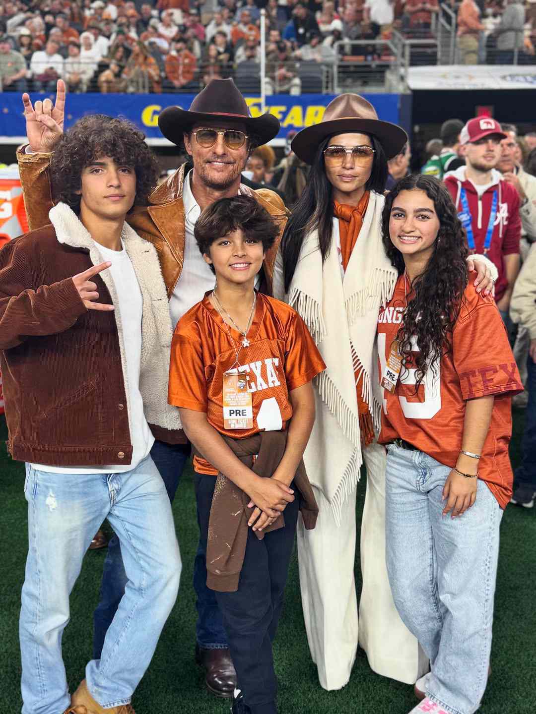 McConaughey family at UT game.