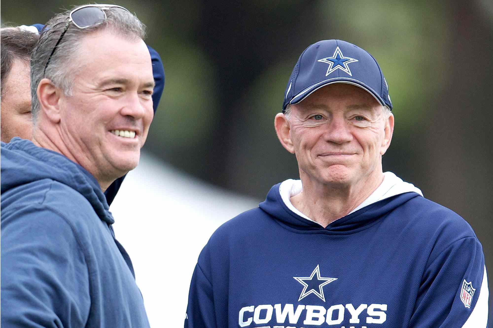 Jerry Jones and Stephen Jones at preseason practice, 2010