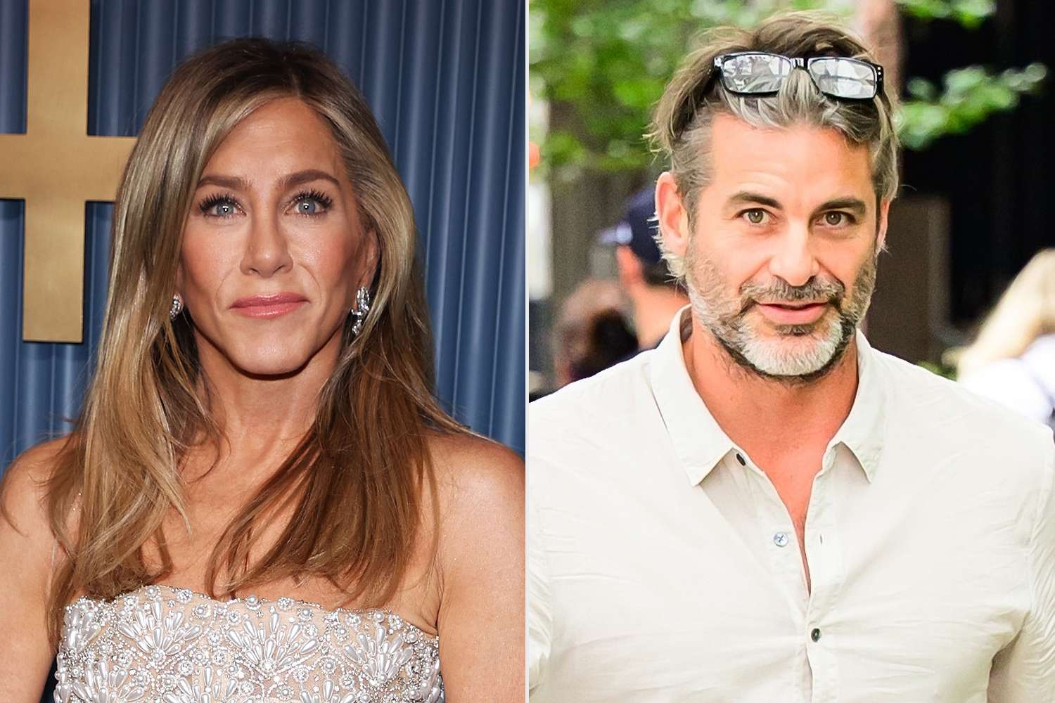 Jennifer Aniston and Jim Curtis heading out for dinner in New York City