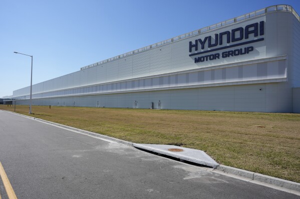 The Hyundai Motor Group Metaplant America is seen on March 26, 2025, in Ellabell, Ga.