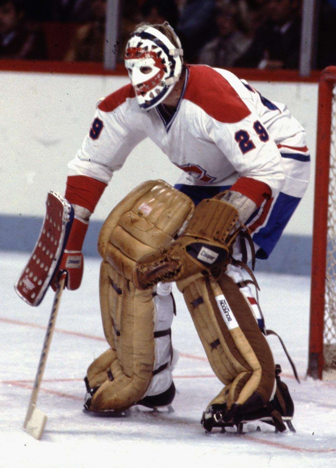 Ken Dryden of the Montreal Canadiens circa 1980 in New York, New York