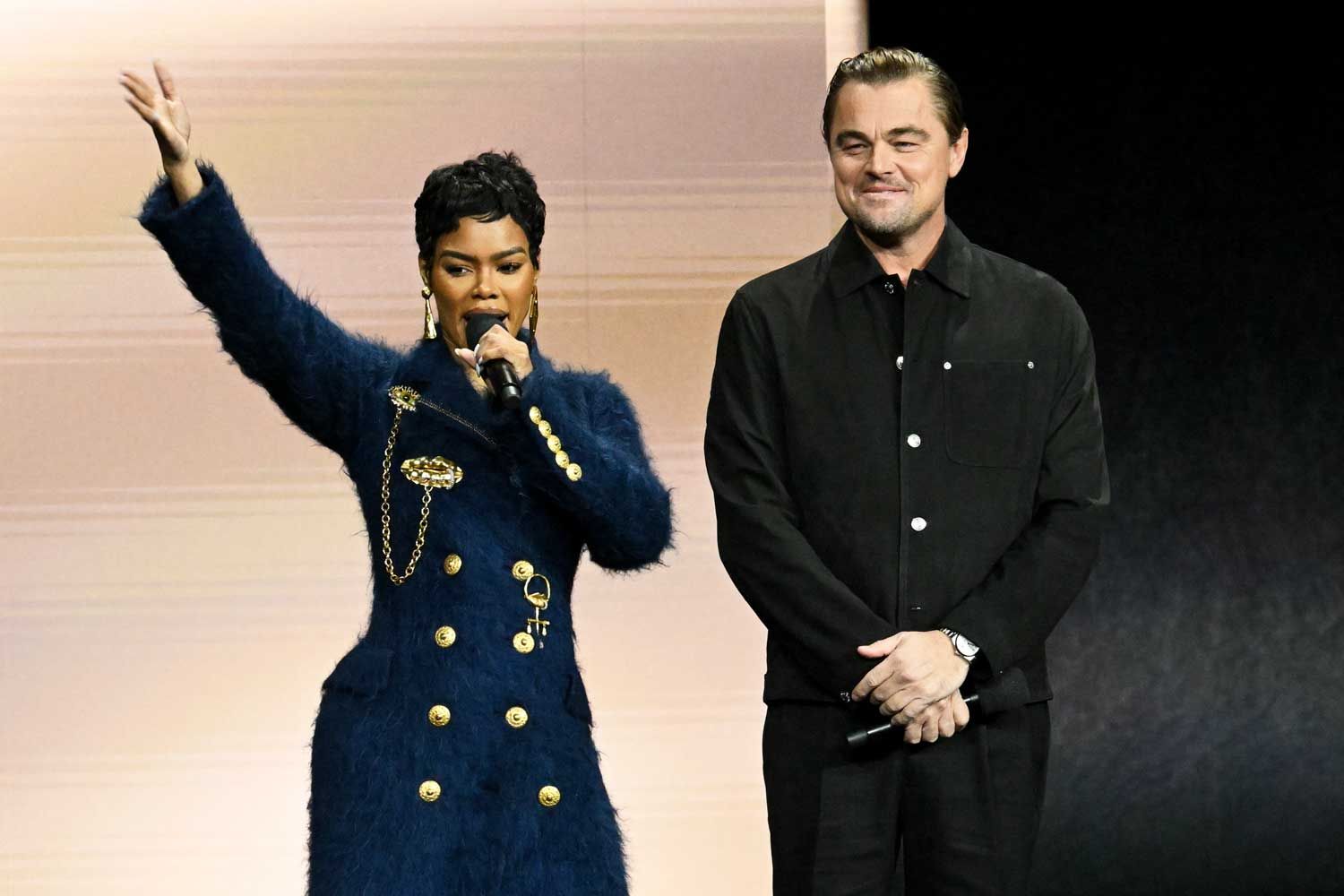 Teyana Taylor, Leonardo DiCaprio at the Warner Bros. Pictures "The Big Picture" Presentation Press Line