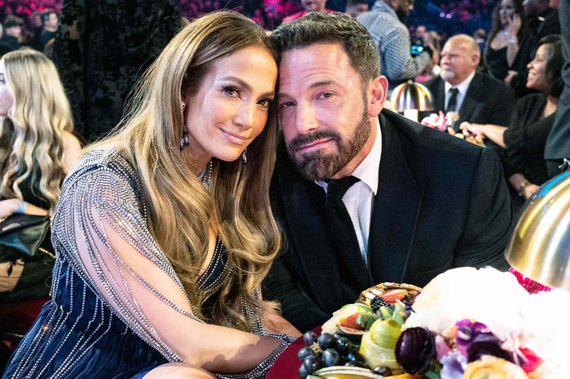 Jennifer Lopez and Ben Affleck seen during the 65th GRAMMY Awards at Crypto.com Arena on February 05, 2023 in Los Angeles, California