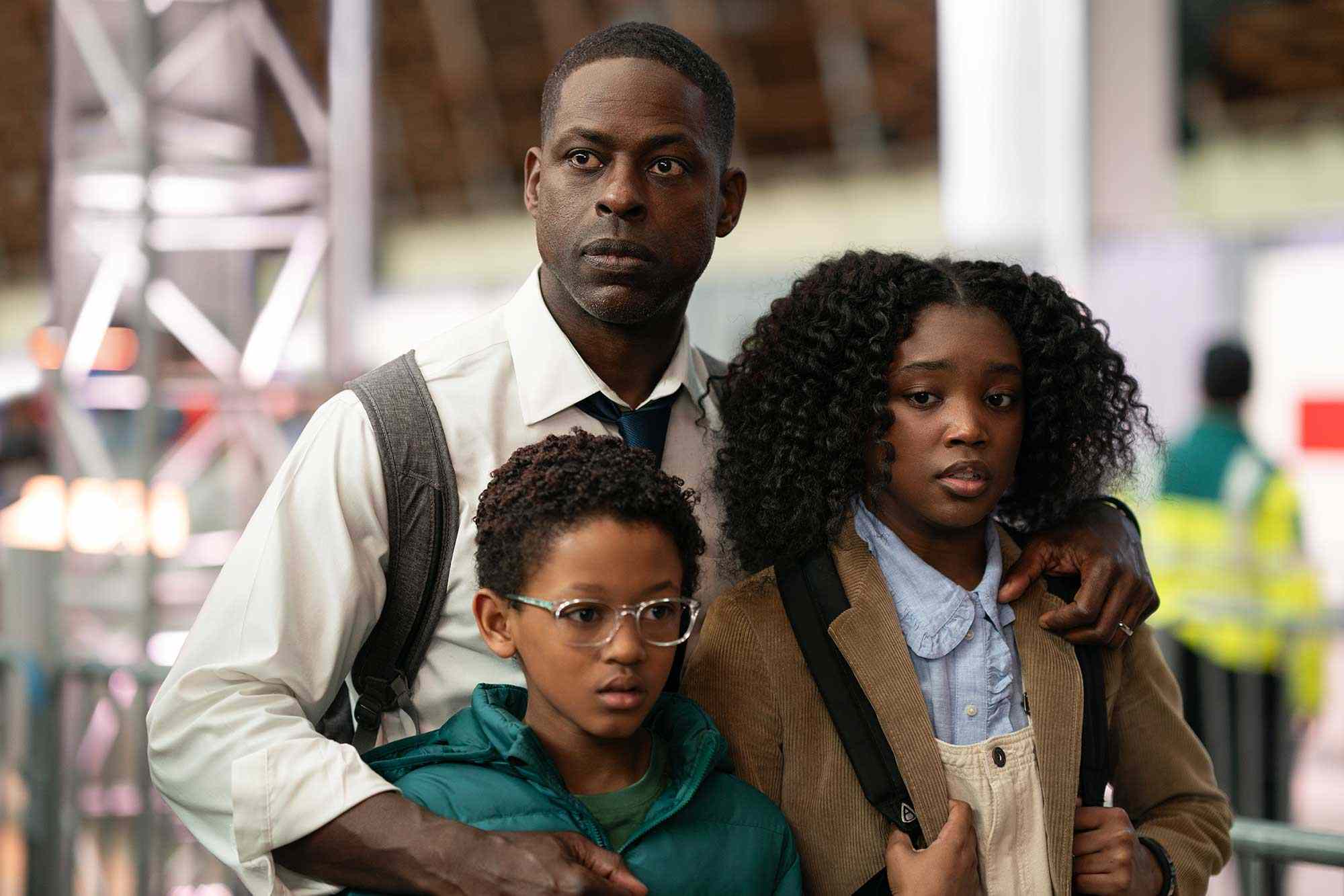 Percy Daggs IV, Sterling K. Brown, and Aliyah Mastin in Paradise