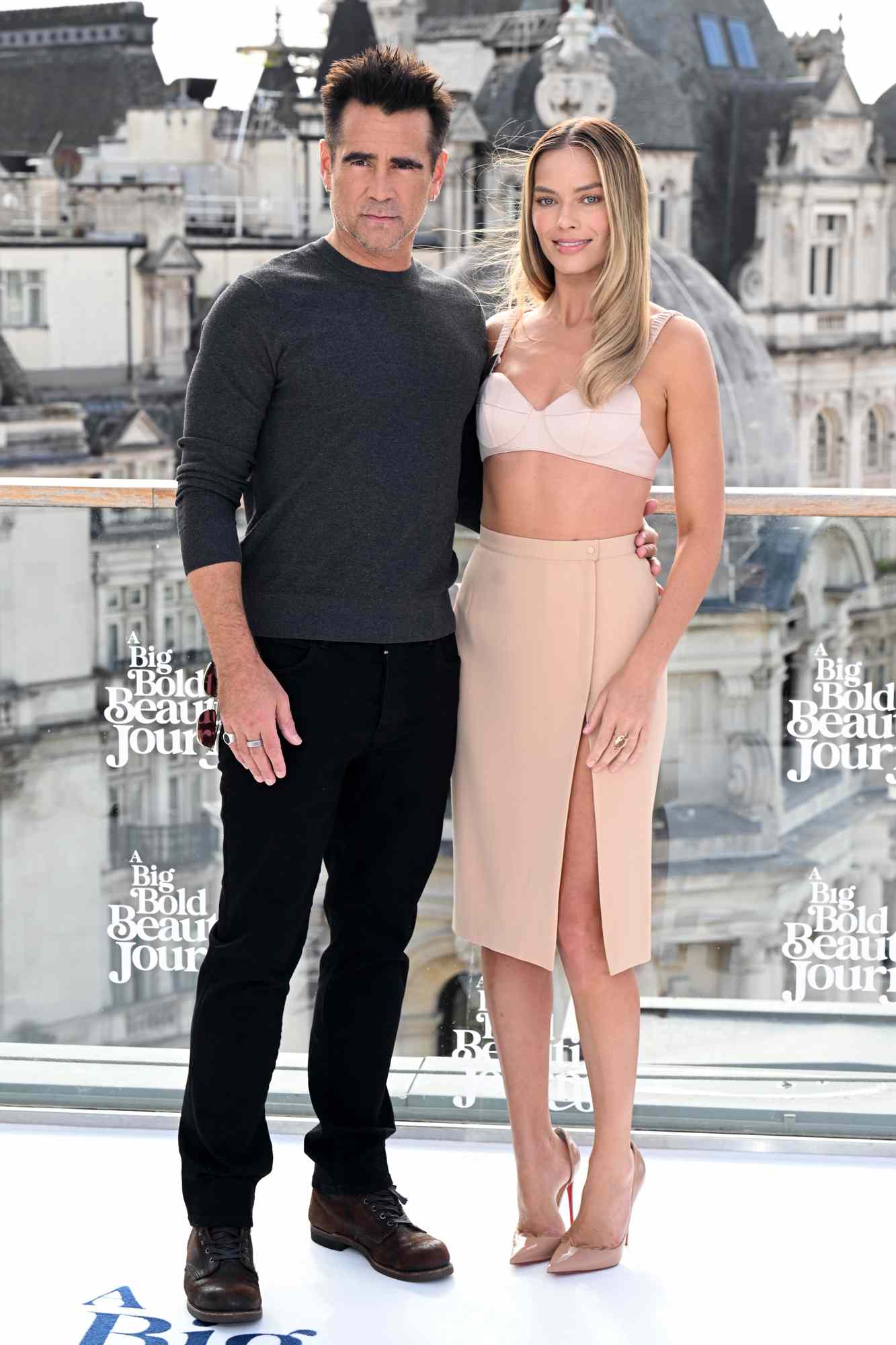 Colin Farrell and Margot Robbie at London photocall