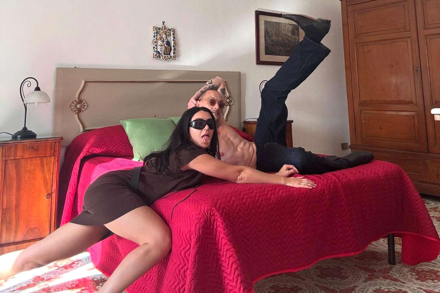 Charli xcx and George Daniel