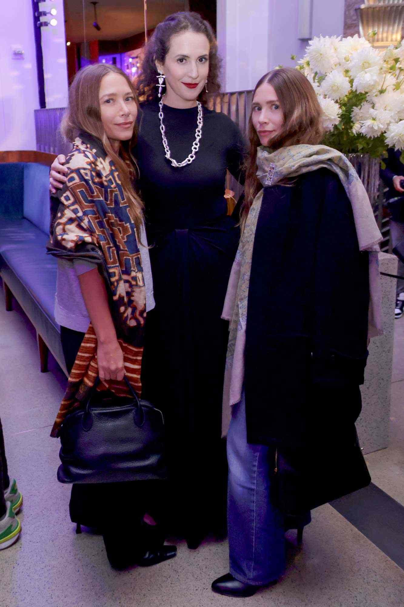 Mary-Kate Olsen, Sara Moonves and Ashley Olsen