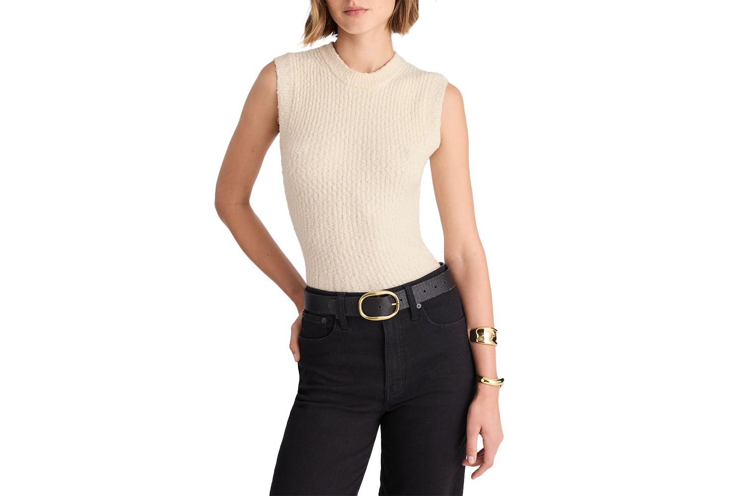 Bouclé-Knit Sweater Tank