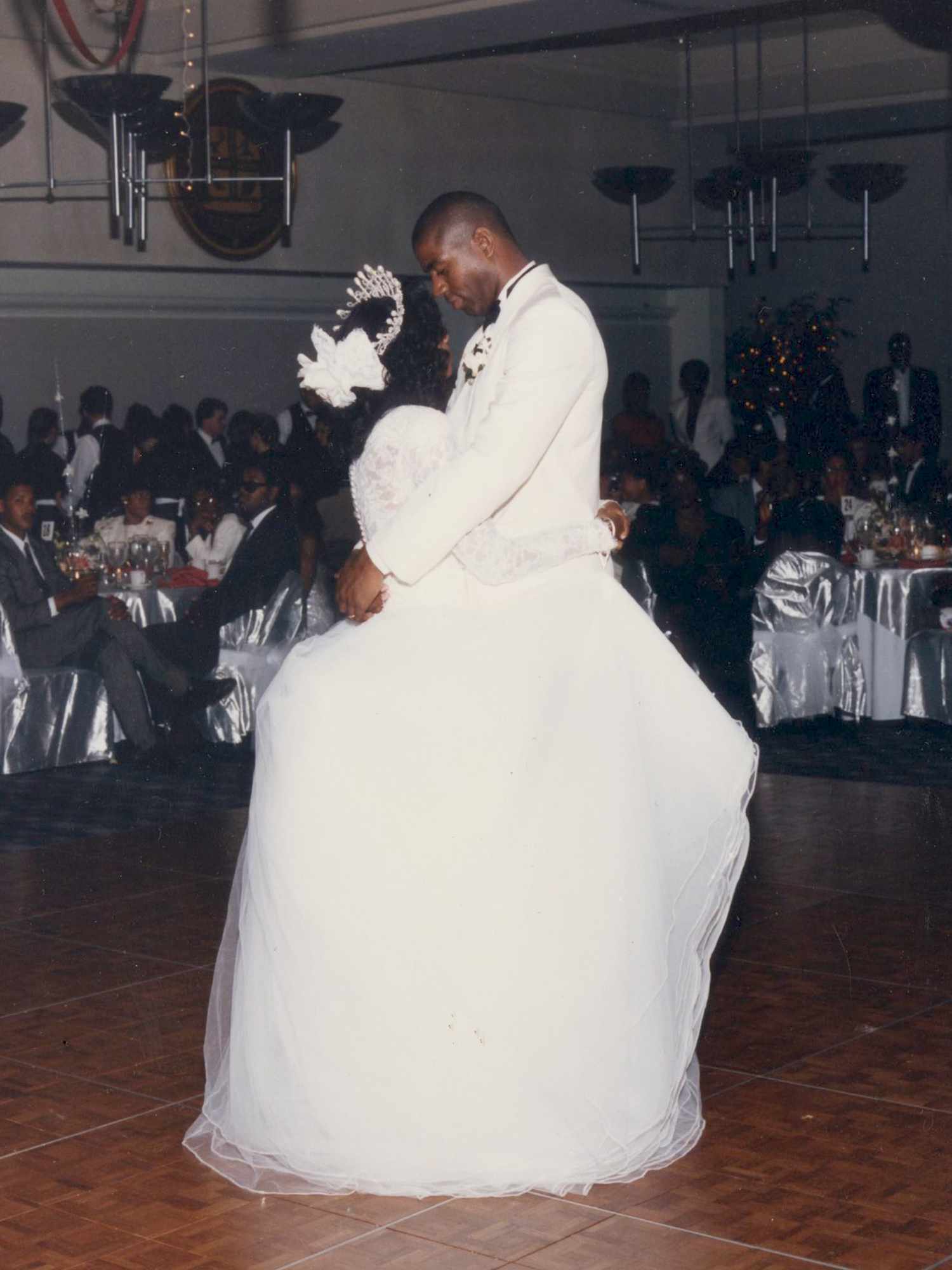Magic Johnson and Cookie Johnson on their wedding day