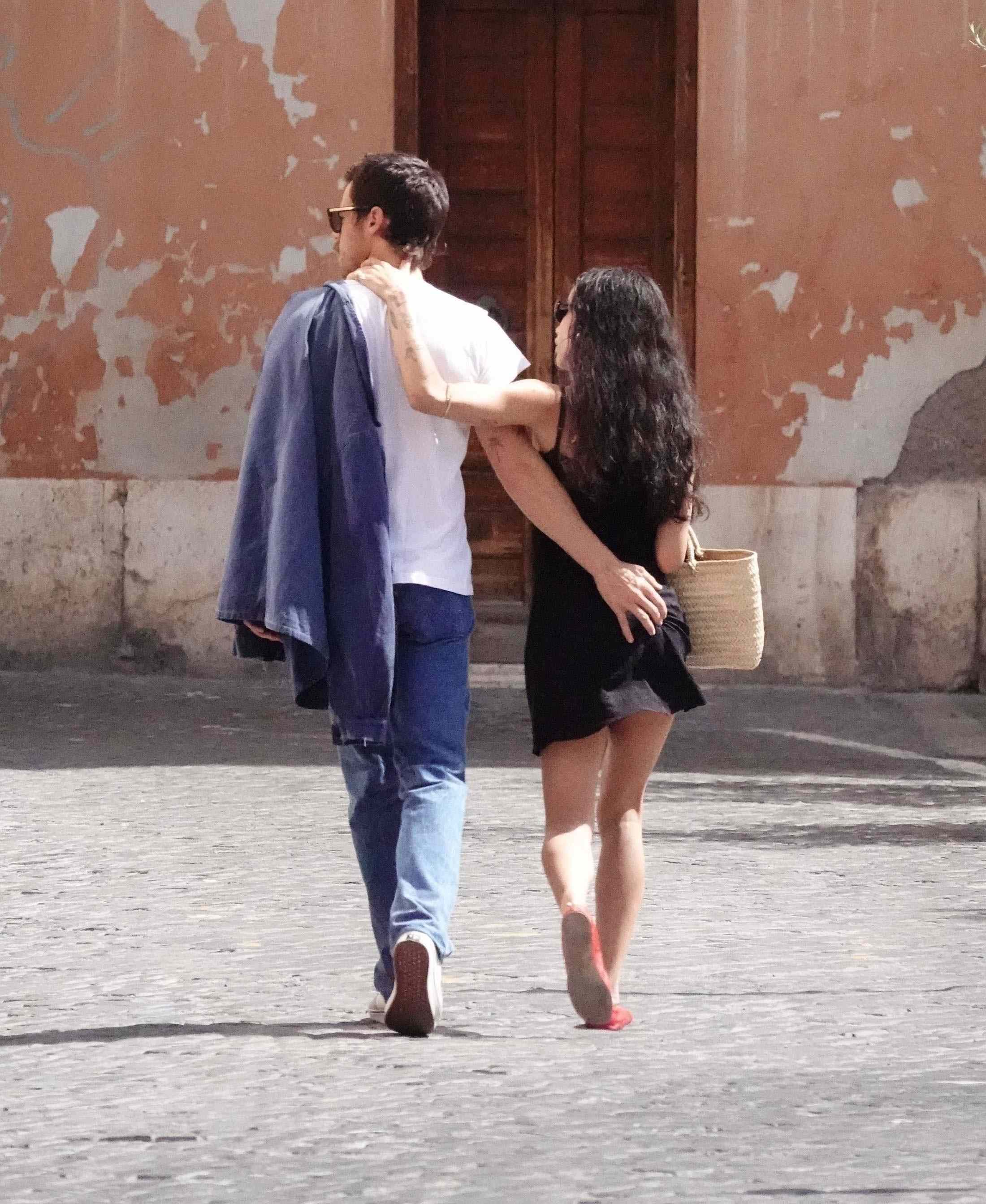 Harry Styles and Zoe Kravitz are seen packing on the PDA during a stroll through the eternal city of Rome, Italy.