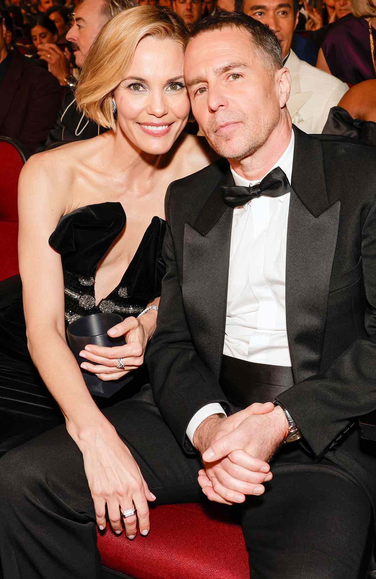 Leslie Bibb and Sam Rockwell attend The 77th Primetime Emmy Awards