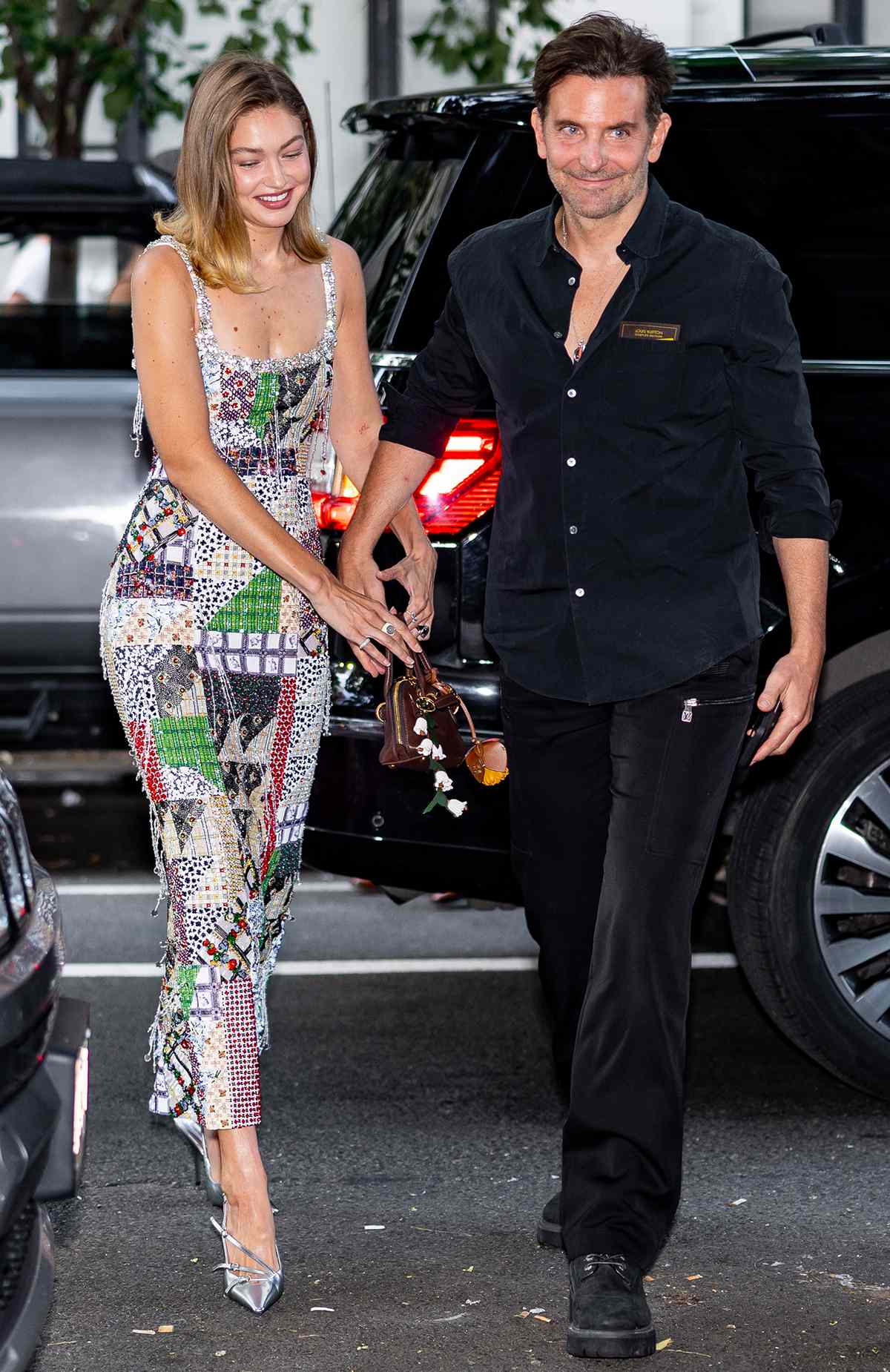 Gigi Hadid and Bradley Cooper are seen in the East Village