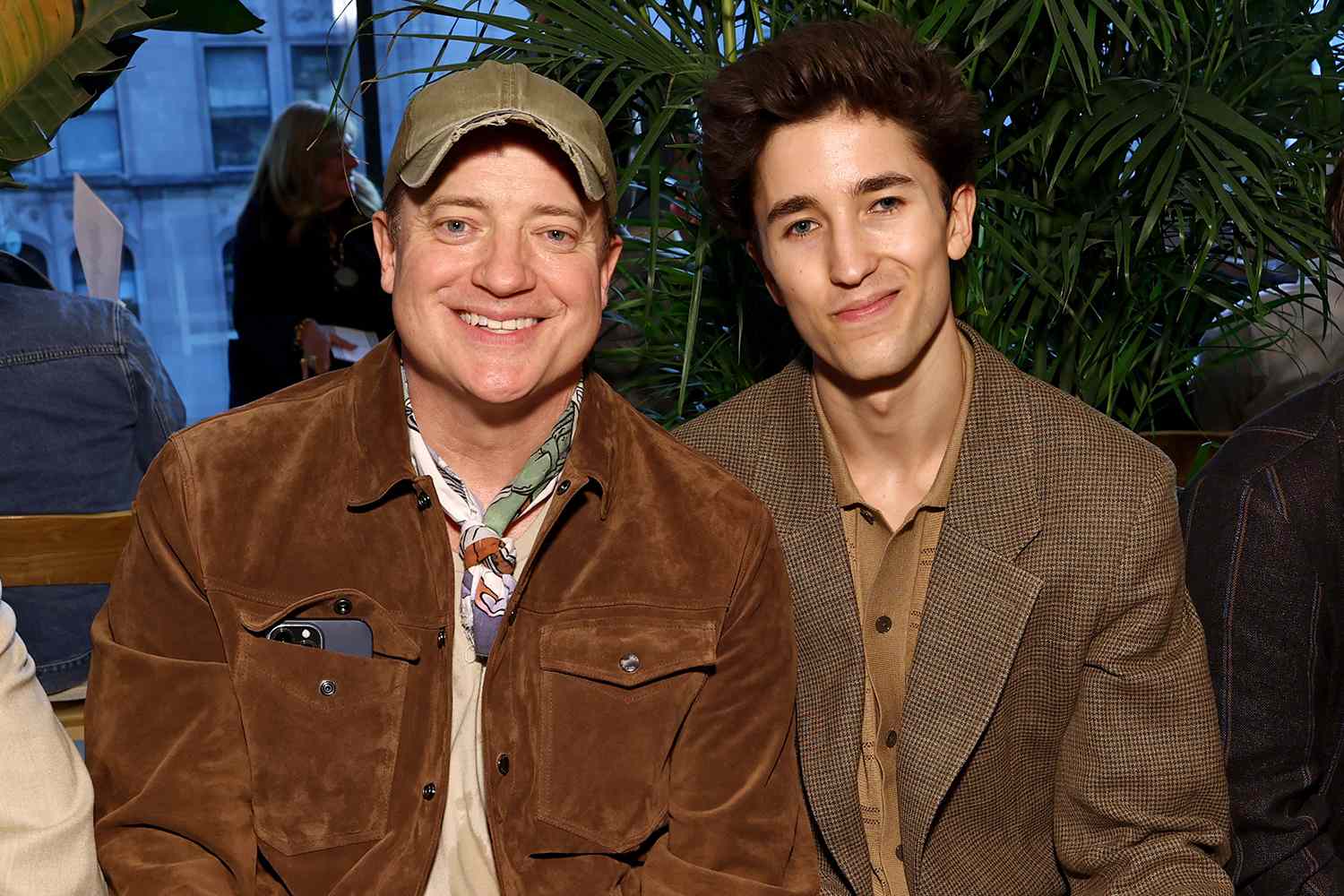 Brendan Fraser and Holden Fraser attend the Todd Snyder fashion show during the September 2025 New York Fashion Week