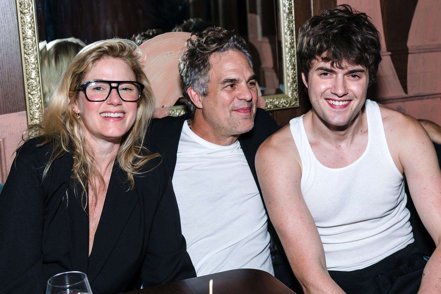 Sunrise Coigney, Mark Ruffalo and Keen Ruffalo attends the TIFF "New Years Rev" After Party at Vinny Toronto - Restaurant & Vinyl Bar on September 12, 2025 in Toronto, Ontario.