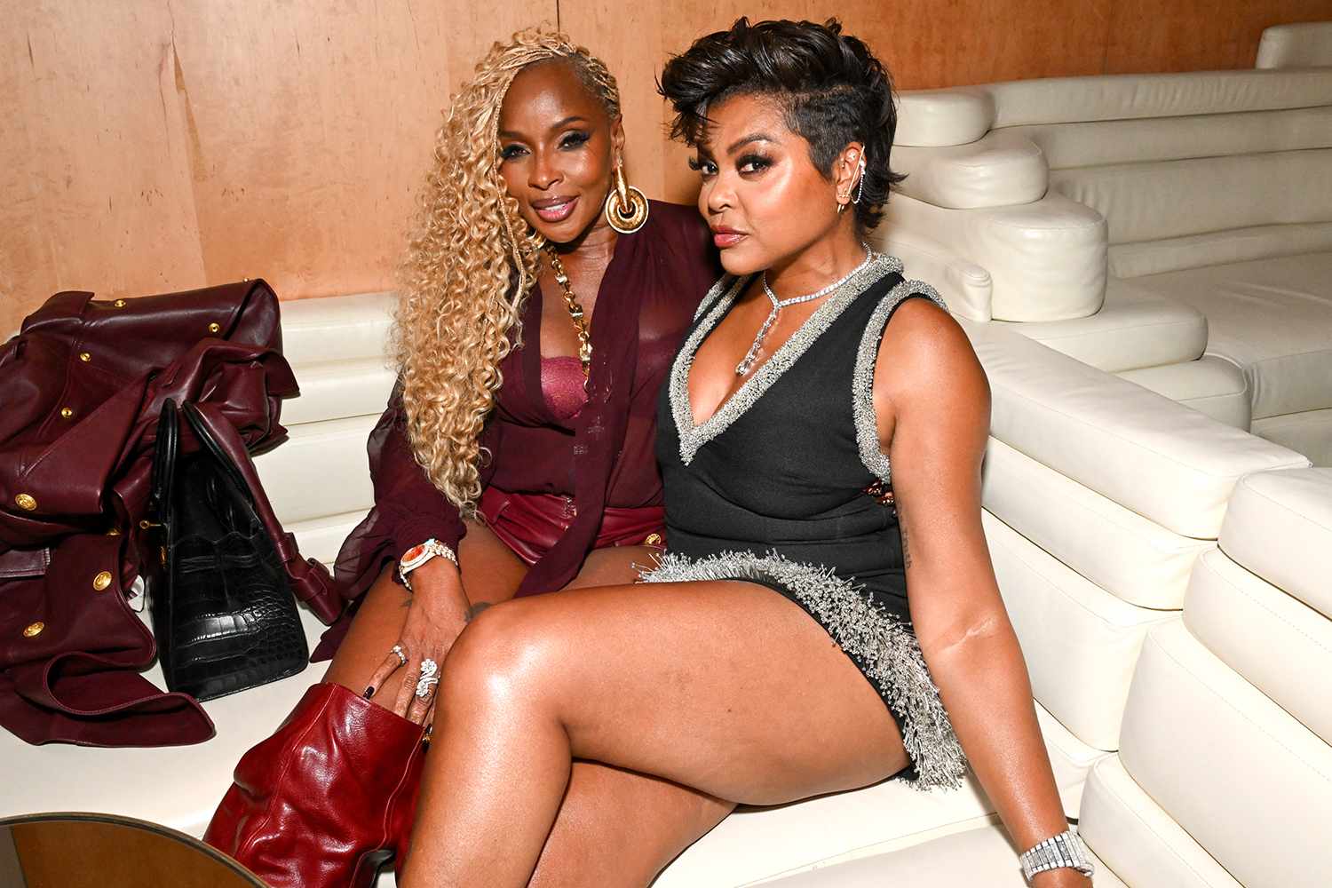Mary J. Blige, Taraji P. Henson at the Simkhai SS26 Party during New York Fashion Week held at Boom