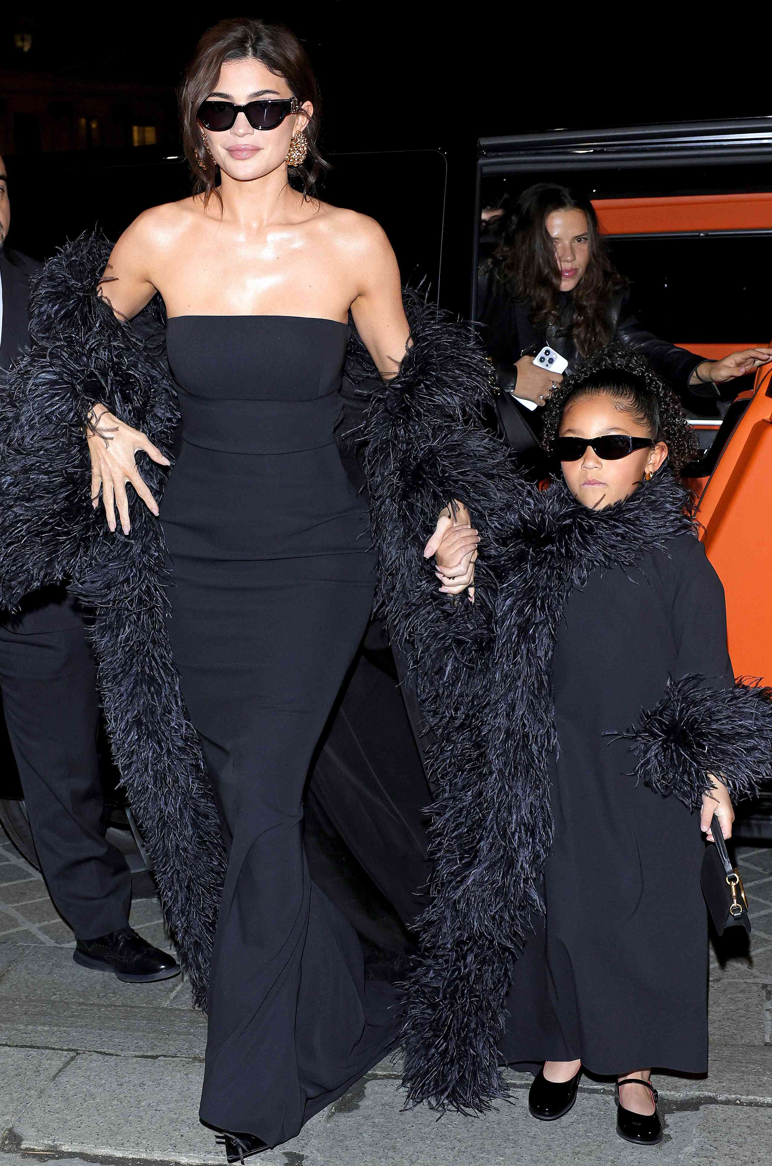 Kylie Jenner and Stormi Webster at Valentino Haute Couture Spring/Summer 2024 show