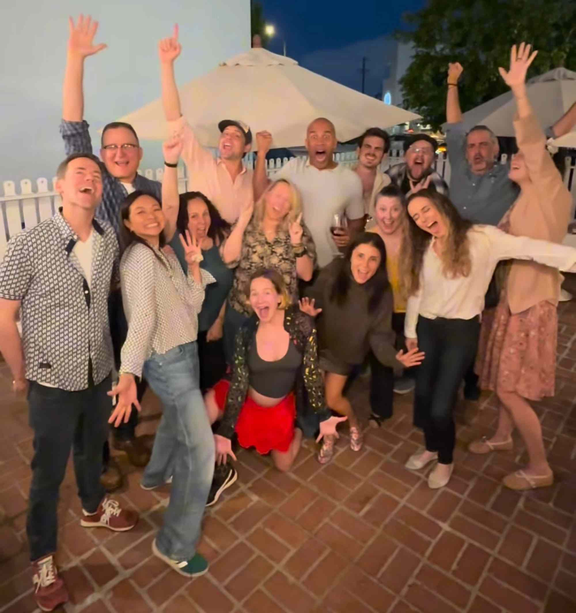Britt Robertson, Shiri Appleby, and Kristoffer Polaha at baby shower