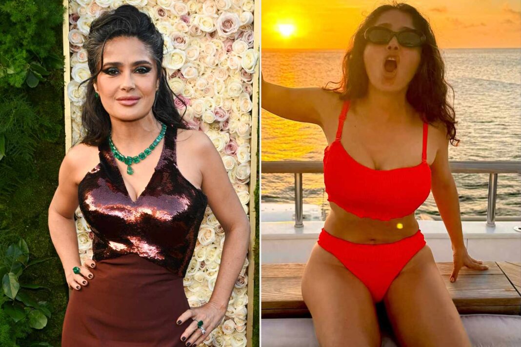 Salma Hayek Pinault Embraces 59 with Radiant Birthday Celebration, Reflecting on Groundbreaking Sports Illustrated Cover