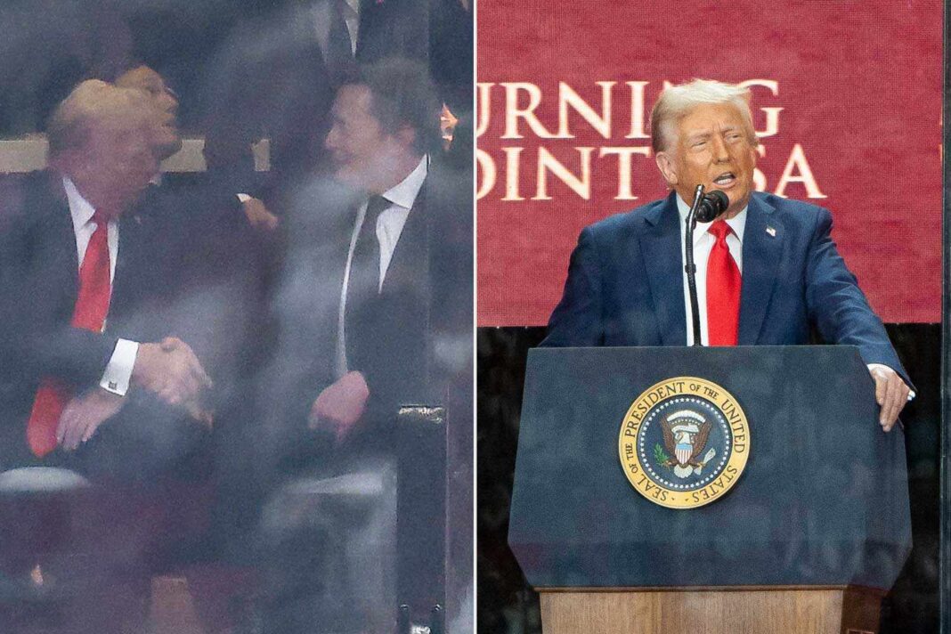A Fragile Detente: Trump and Musk Share Tense Reunion at Kirk Memorial Amidst Lingering Feud