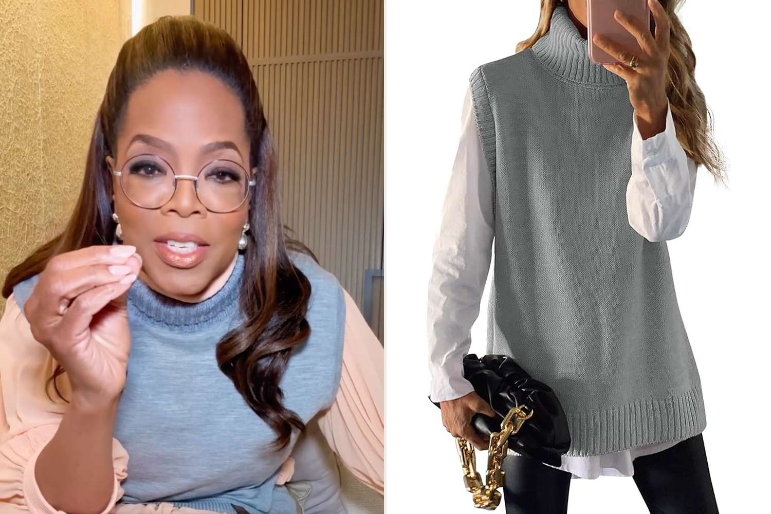 Oprah and a sweater