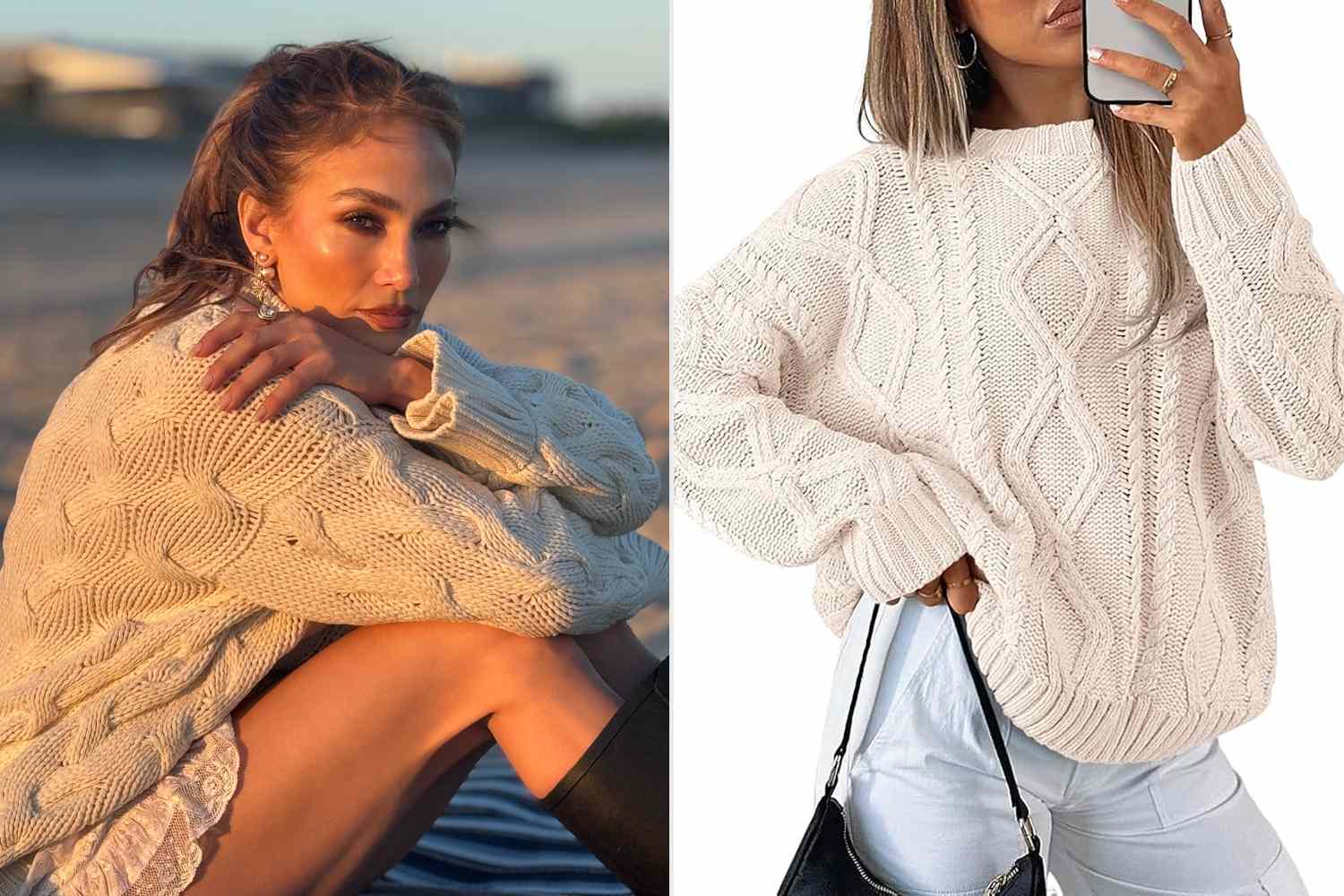 Jennifer Lopez and a sweater