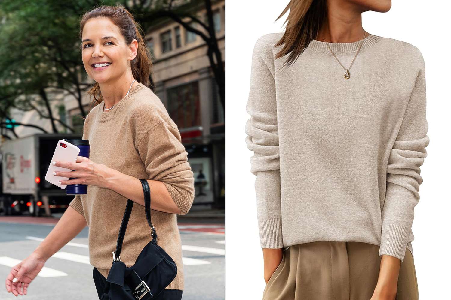 Katie Holmes and a sweater