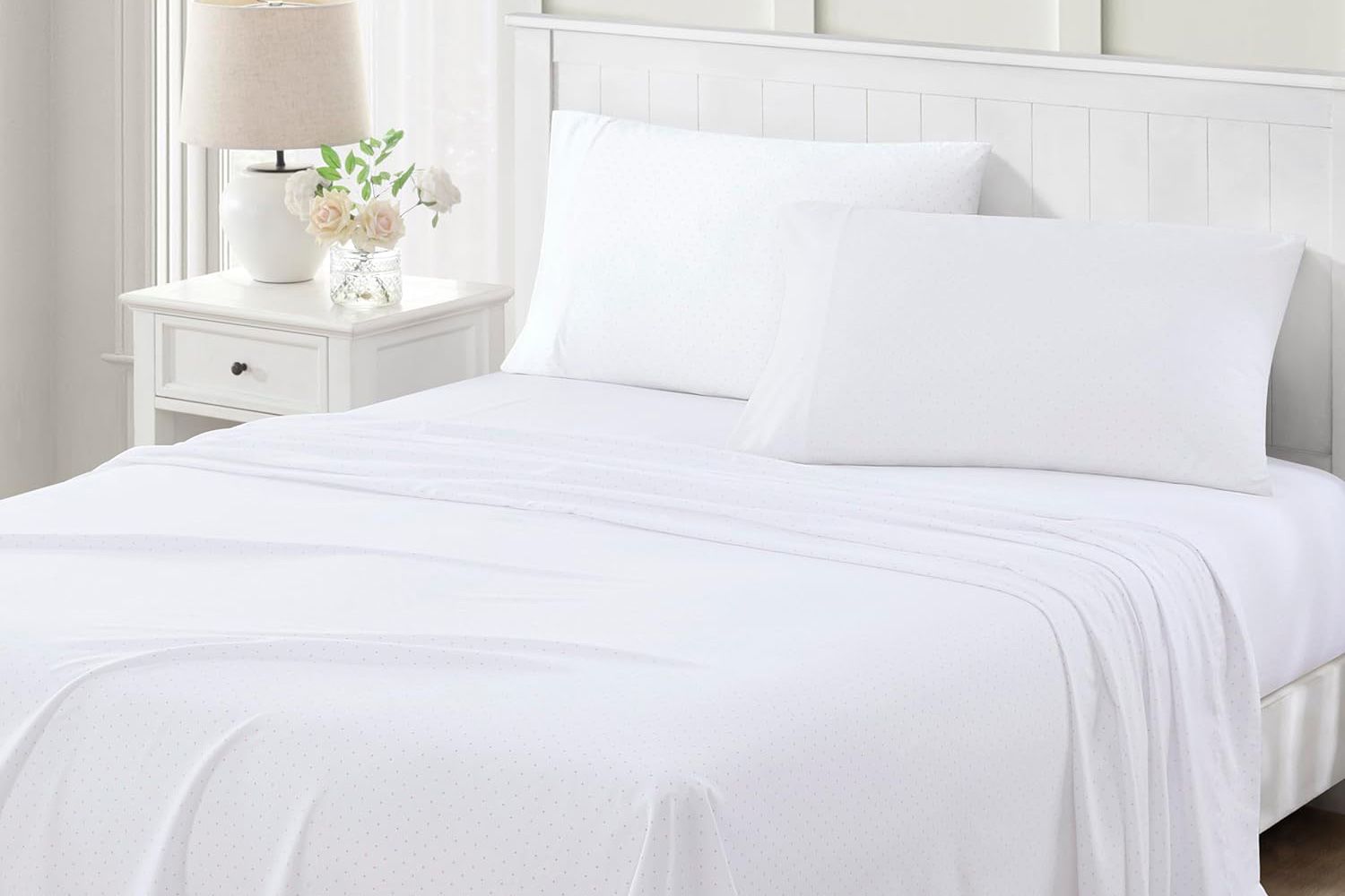MARTHA STEWART Ultra Soft Brushed and Washed Microfiber 4 Piece Sheet Set