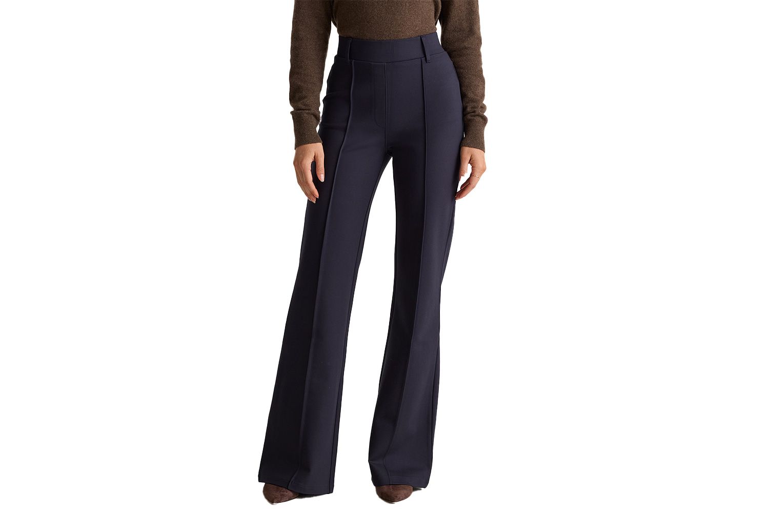 Quince Ultra-Stretch Ponte Flare Leg Pants