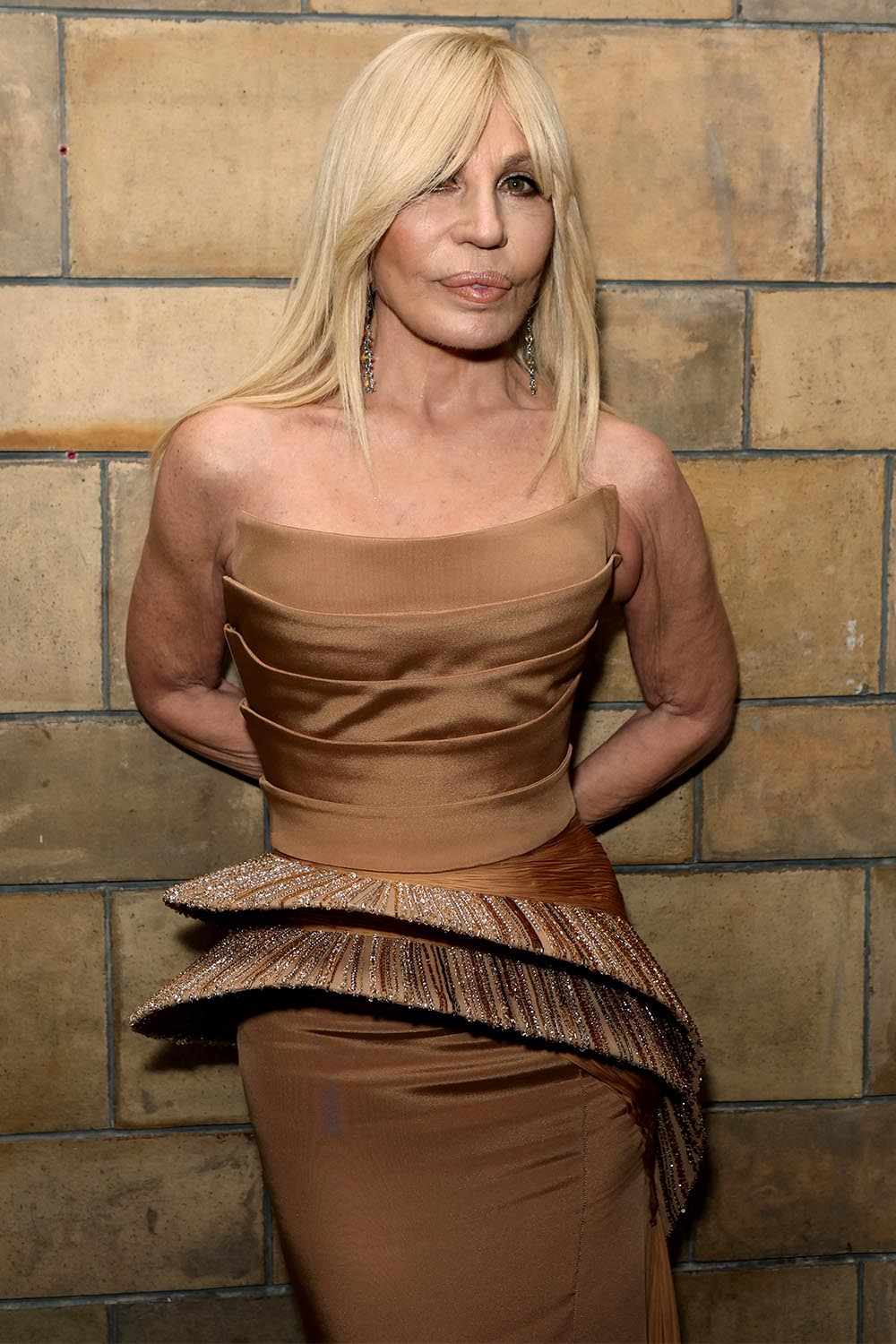 Donatella Versace attends the Clooney Foundation for Justice