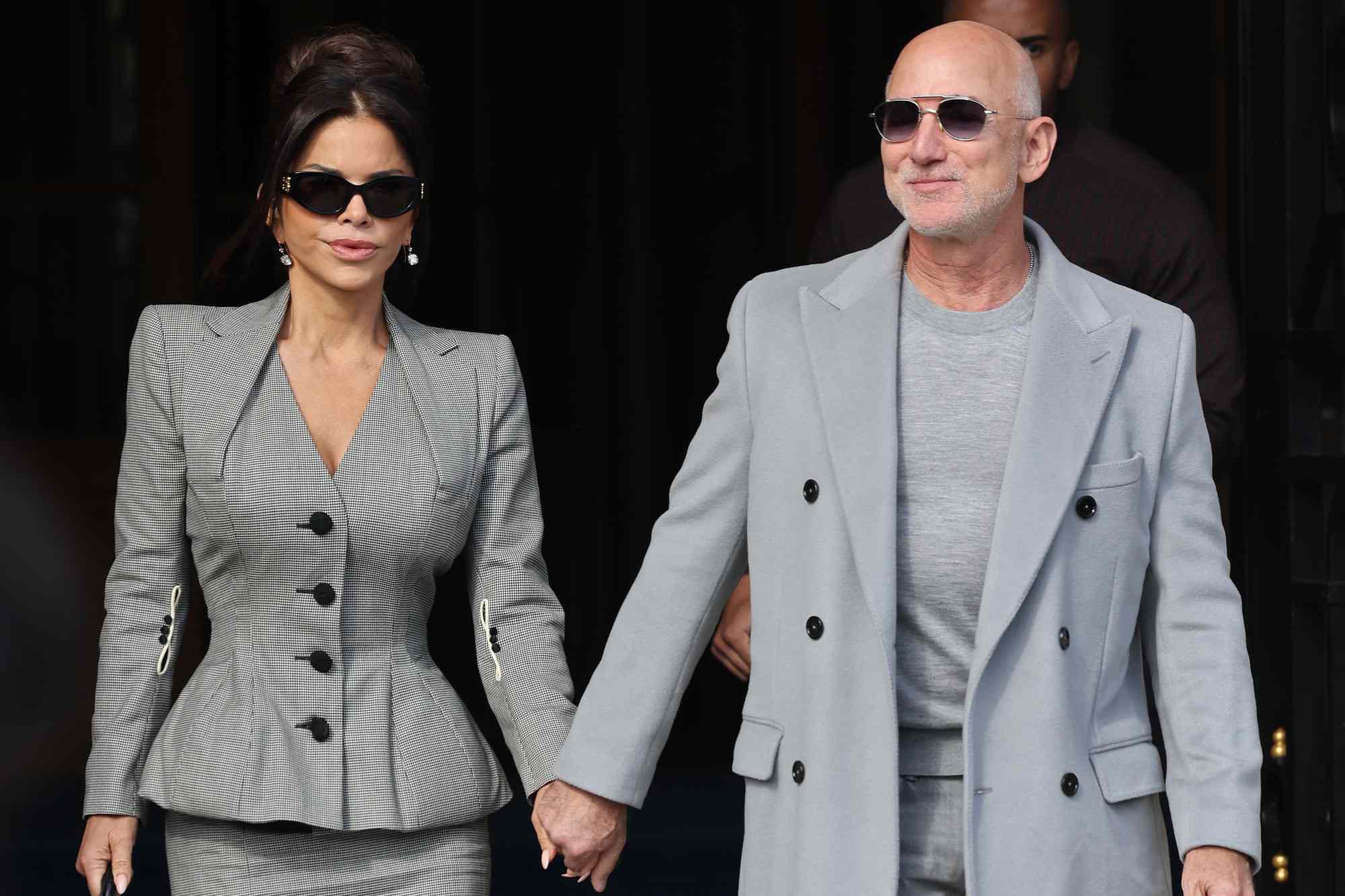 Lauren Sanchez and Jeff Bezos Twin at Paris Fashion Week