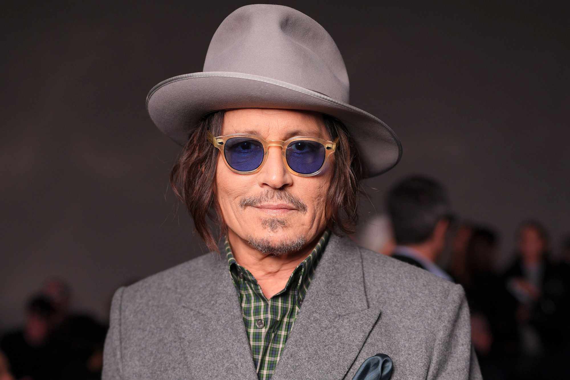 Johnny Depp at the Christian Dior fashion show, Paris Fashion Week