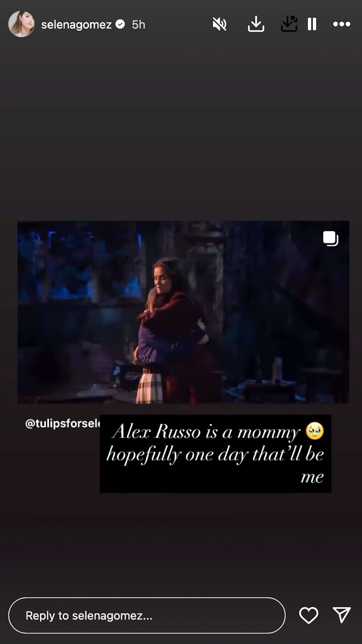 selena gomez IG stories