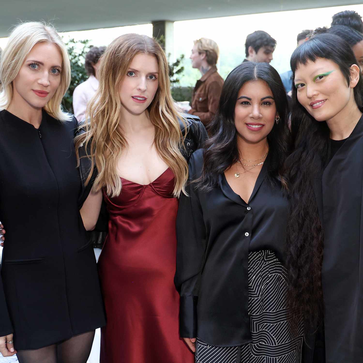 Brittany Snow, Anna Kendrick, Chrissie Fit and Hana Mae Lee attend September Letters and Bustle