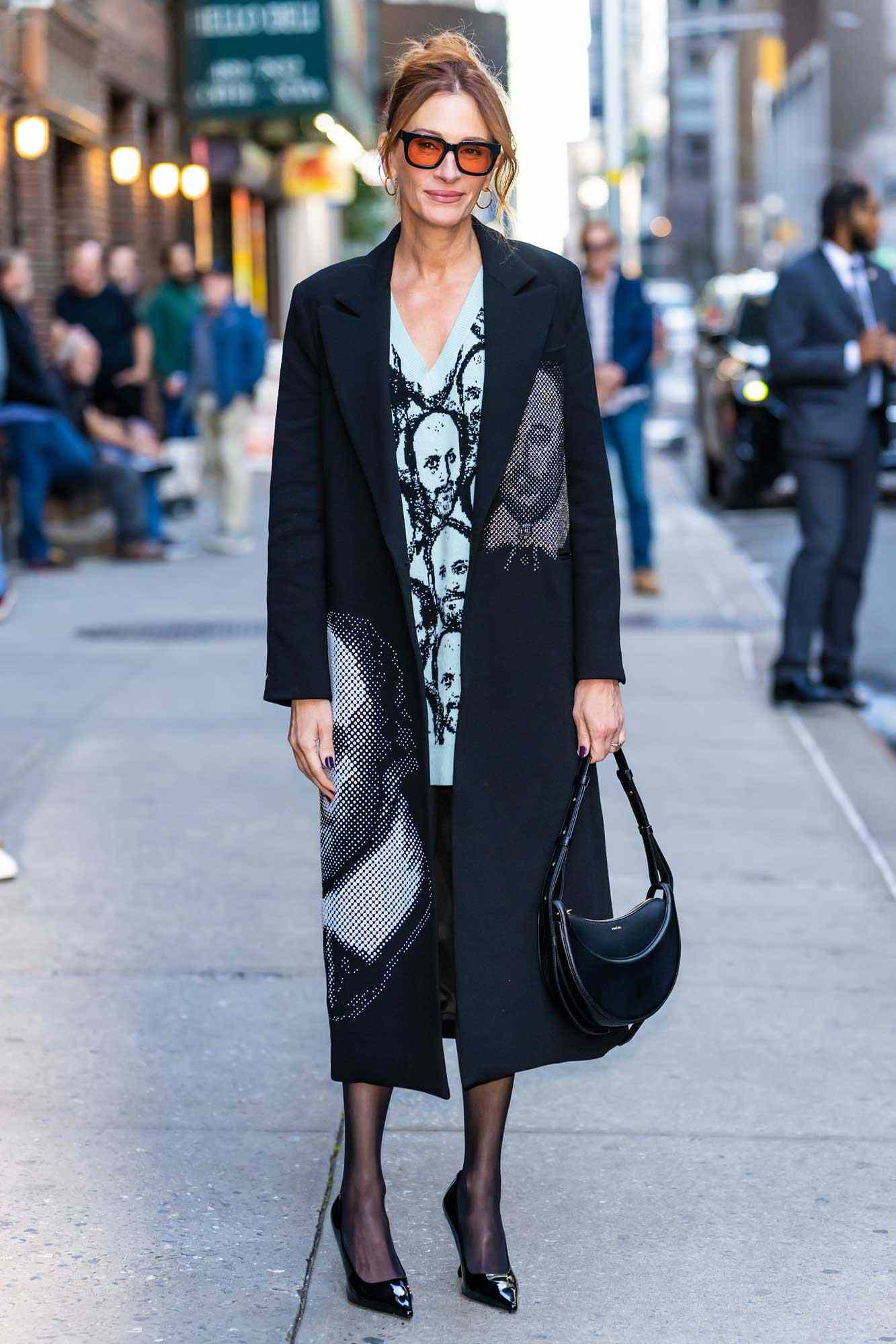 Julia Roberts is seen on October 01, 2025 in New York City
