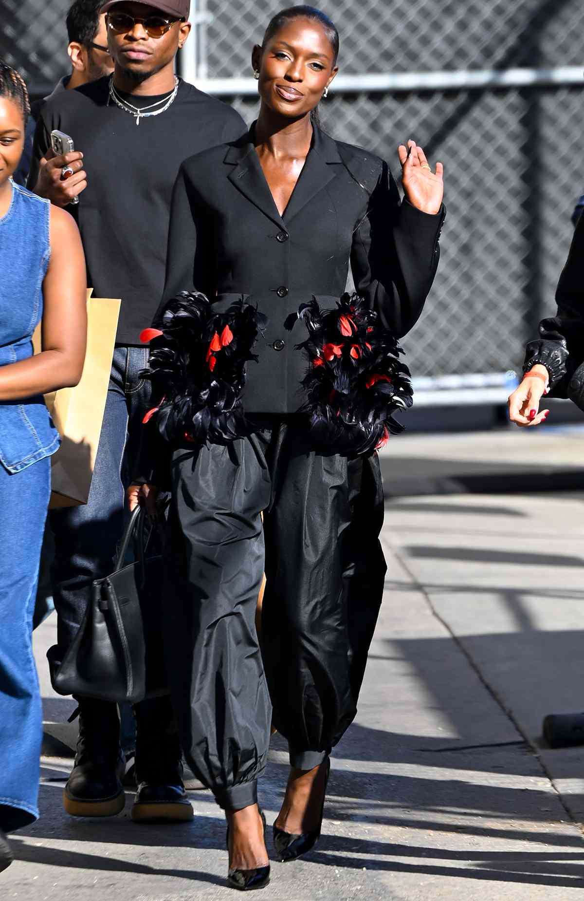 Jodie Turner-Smith is seen arriving at "Jimmy Kimmel Live!"