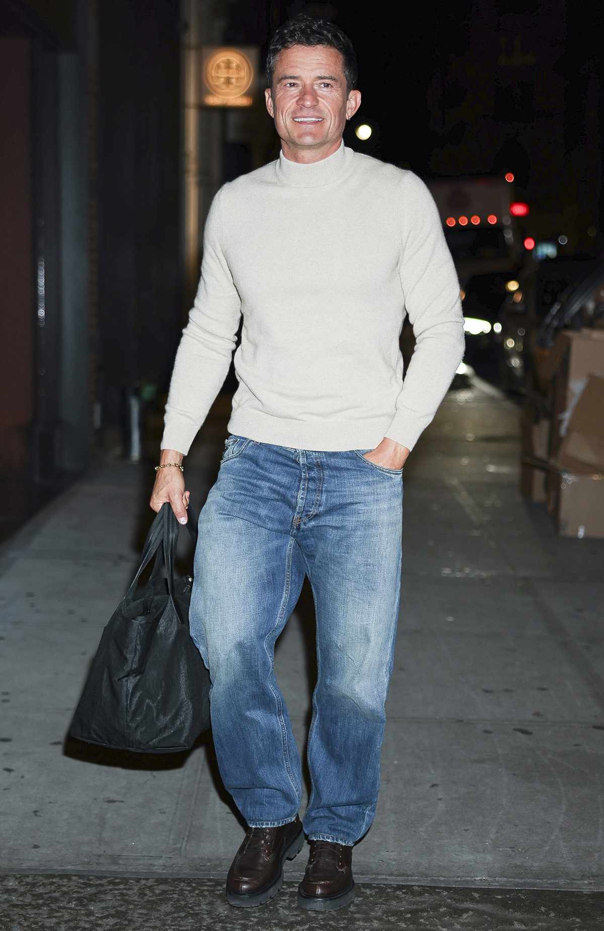 Orlando Bloom is seen in SoHo 