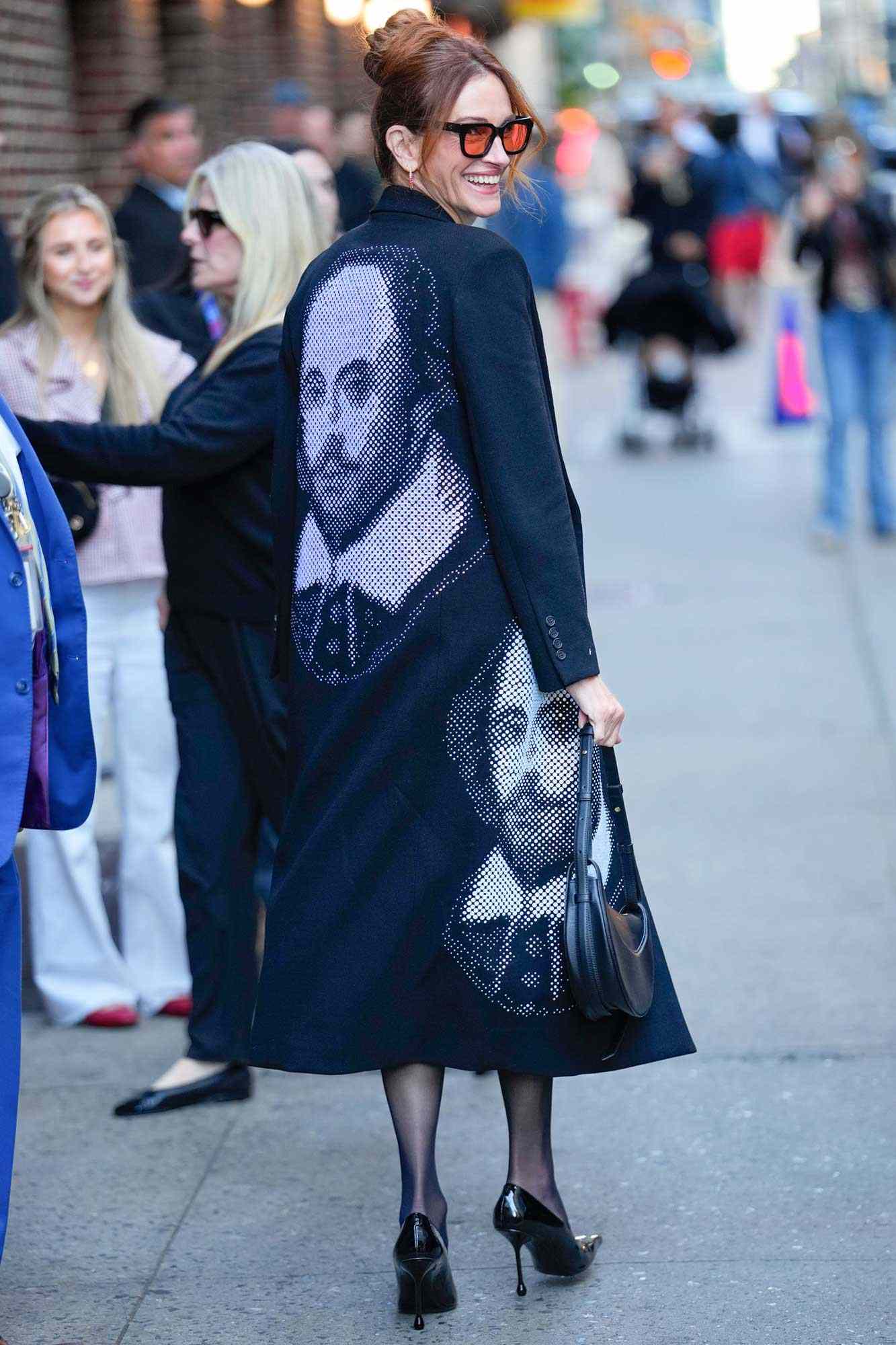 Julia Roberts is seen on October 01, 2025 in New York City