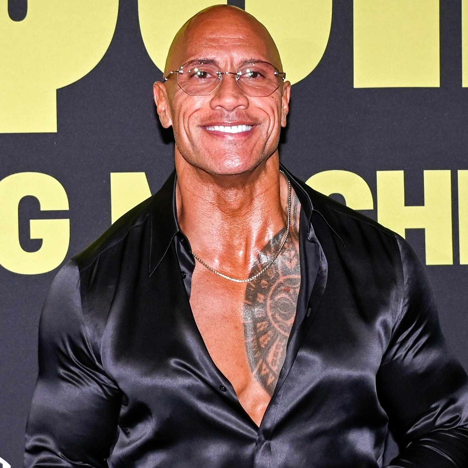 Dwayne Johnson attends the red carpet for The Smashing Machine film premiere at Toreo Parque Central.