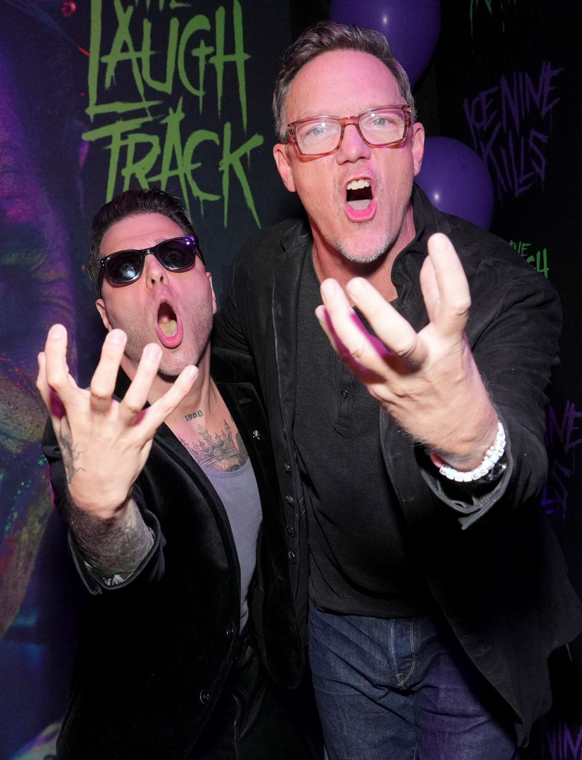 Spencer Charnas and Matthew Lillard attend the Ice Nine Kills & Macabre Spirits Launch Whiskey Collaboration Along with Premiere of New Music 