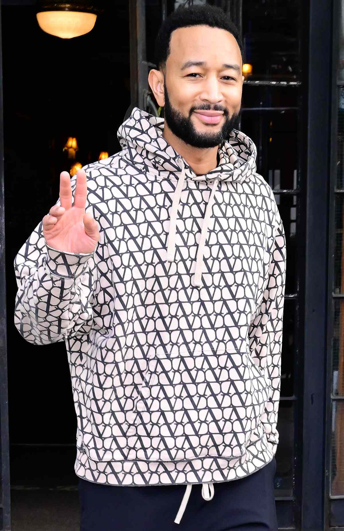 John Legend is seen on October 07, 2025 in New York City,