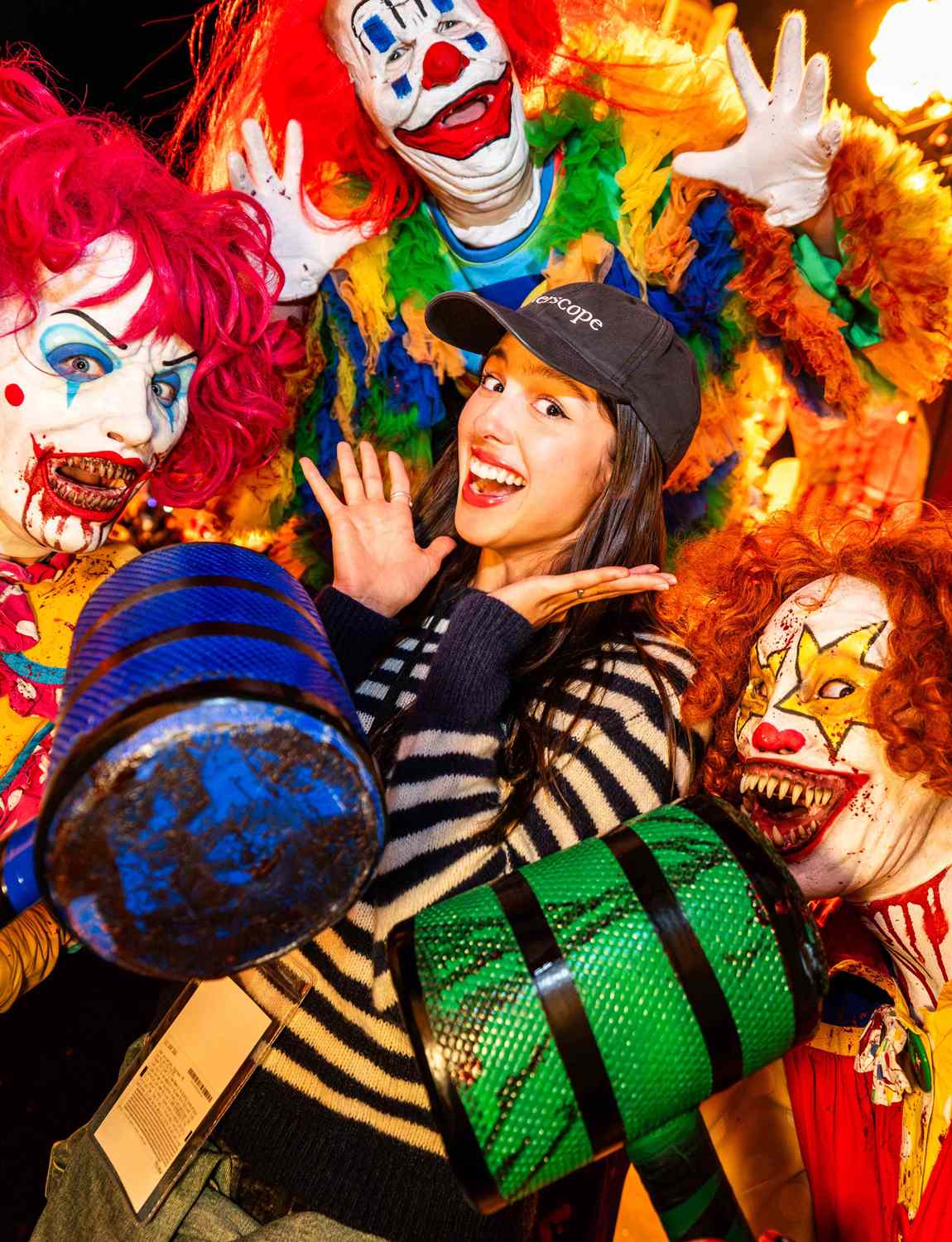 Olivia Rodrigo trades vampires for clowns at Universal Studios Hollywood