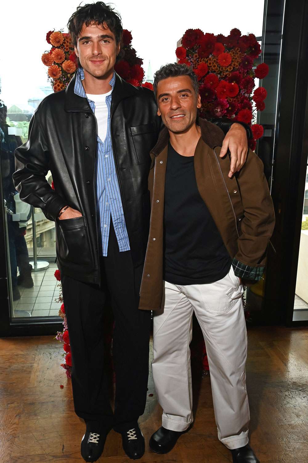 Jacob Elordi and Oscar Isaac attend the Netflix Awards Brunch during the 69th BFI London Film Festival at 180 The Strand on October 12, 2025 in London, England. 