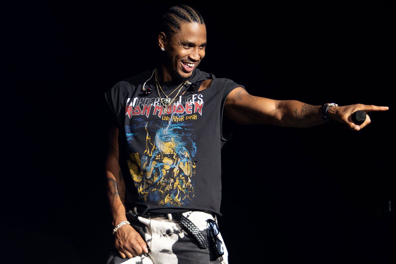 Trey Songz performs during the Trey Songz & Friends concert at Toyota Music Factory on October 11, 2025 in Irving, Texas.