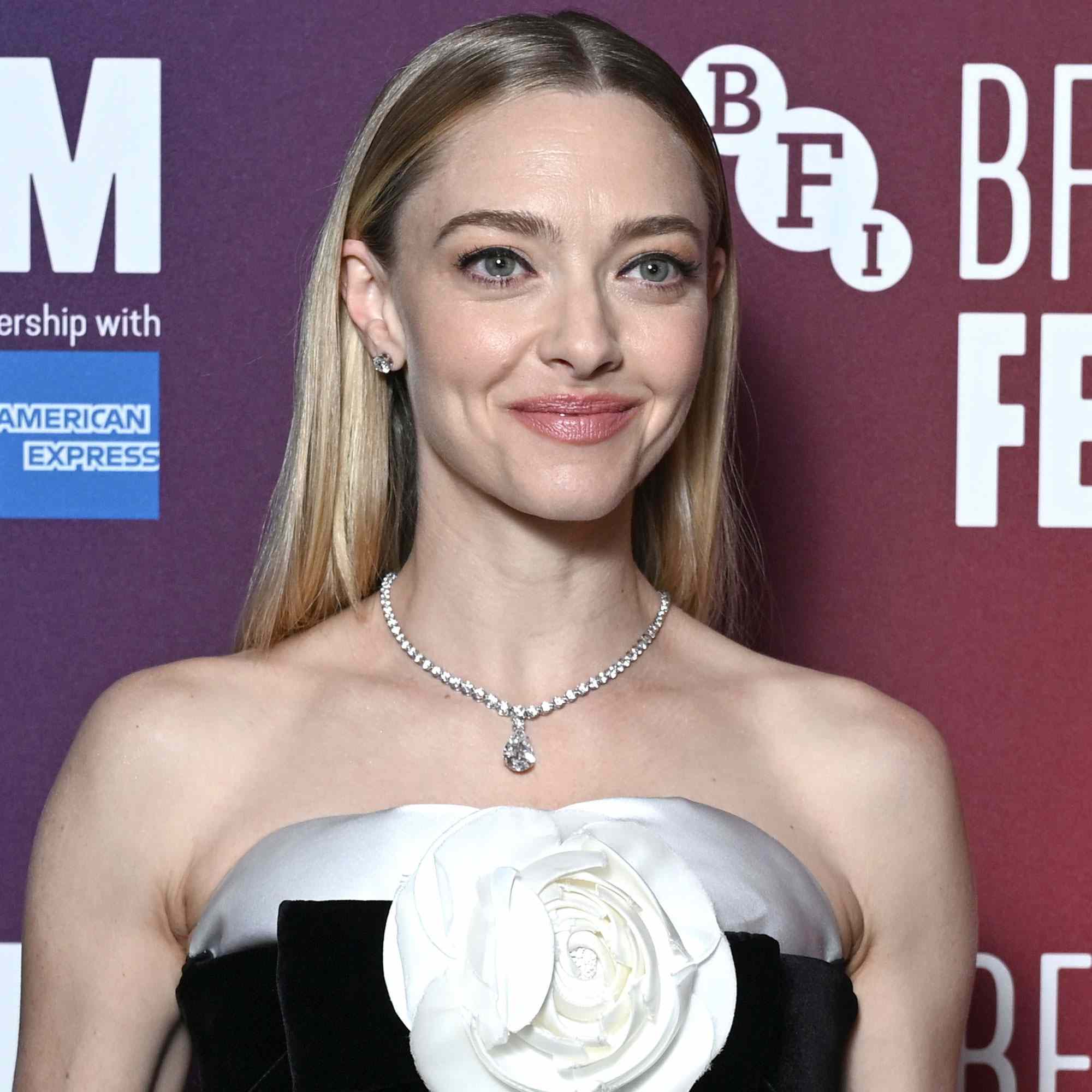 Amanda Seyfried attends "The Testament Of Ann Lee" Official Screening during the 69th BFI London Film Festival at the Curzon Mayfair on October 11, 2025 