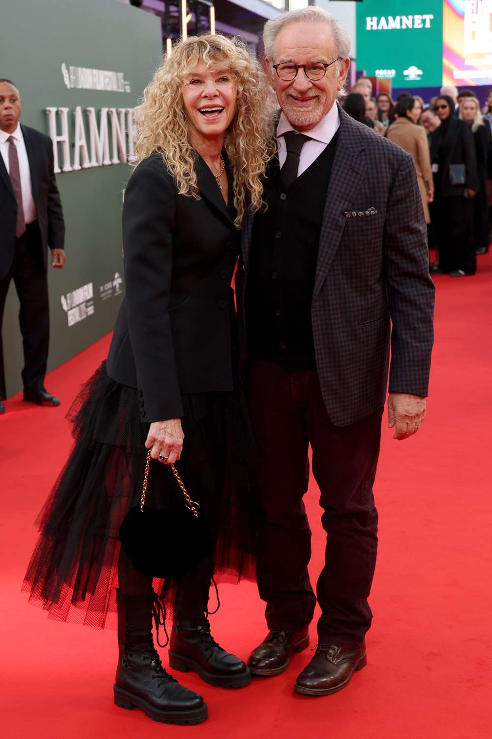 Kate Capshaw and Steven Spielberg attend the "Hamnet" screening during the 69th BFI London Film Festival at 
