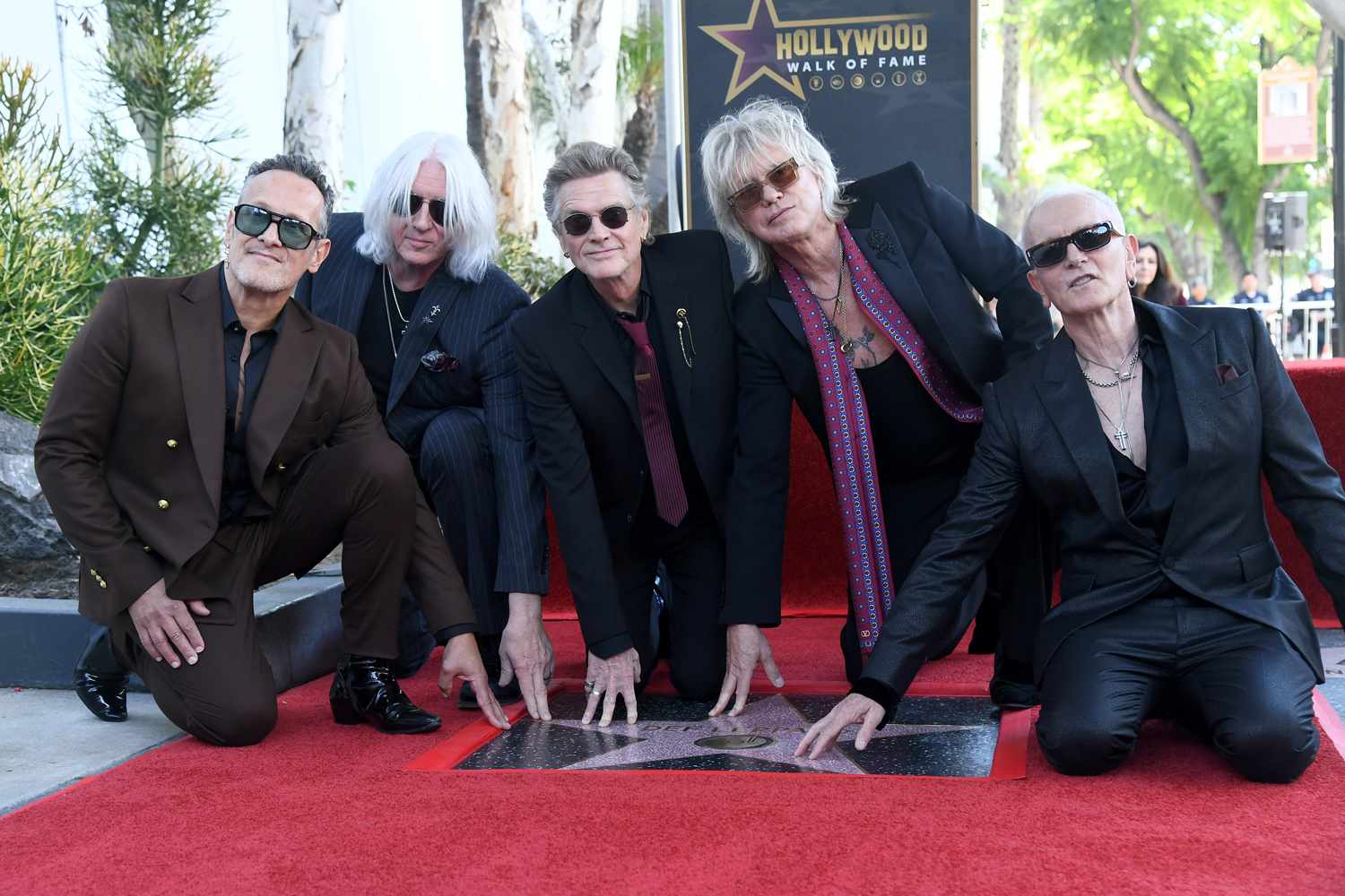 Vivian Campbell, Joe Elliott, Rick Allen, Rick Savage and Phil Collen attend Def Leppard Honored With 