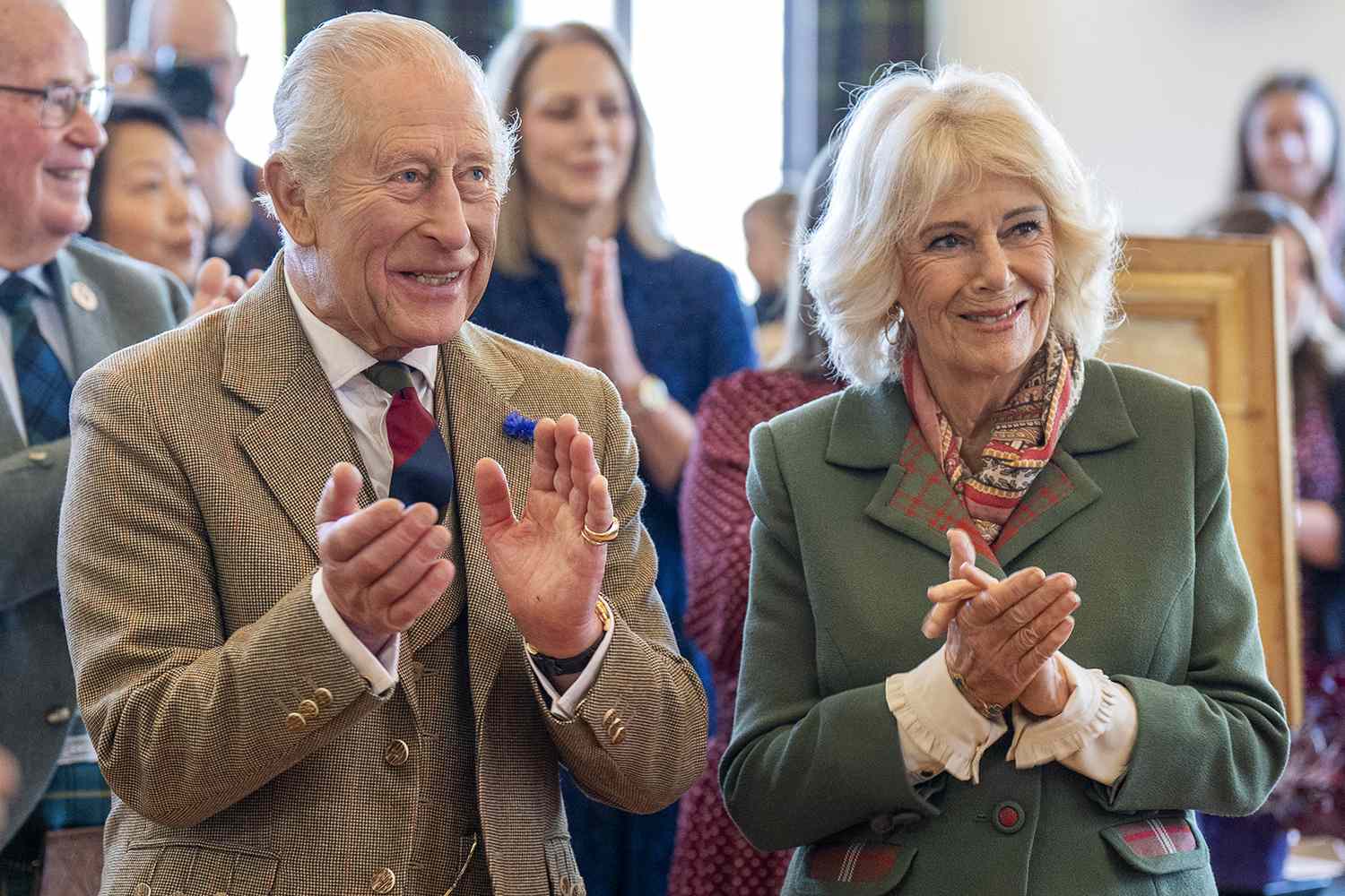 King Charles III and Queen Camilla during a visit to mark the 150th anniversary of The Albert Hall