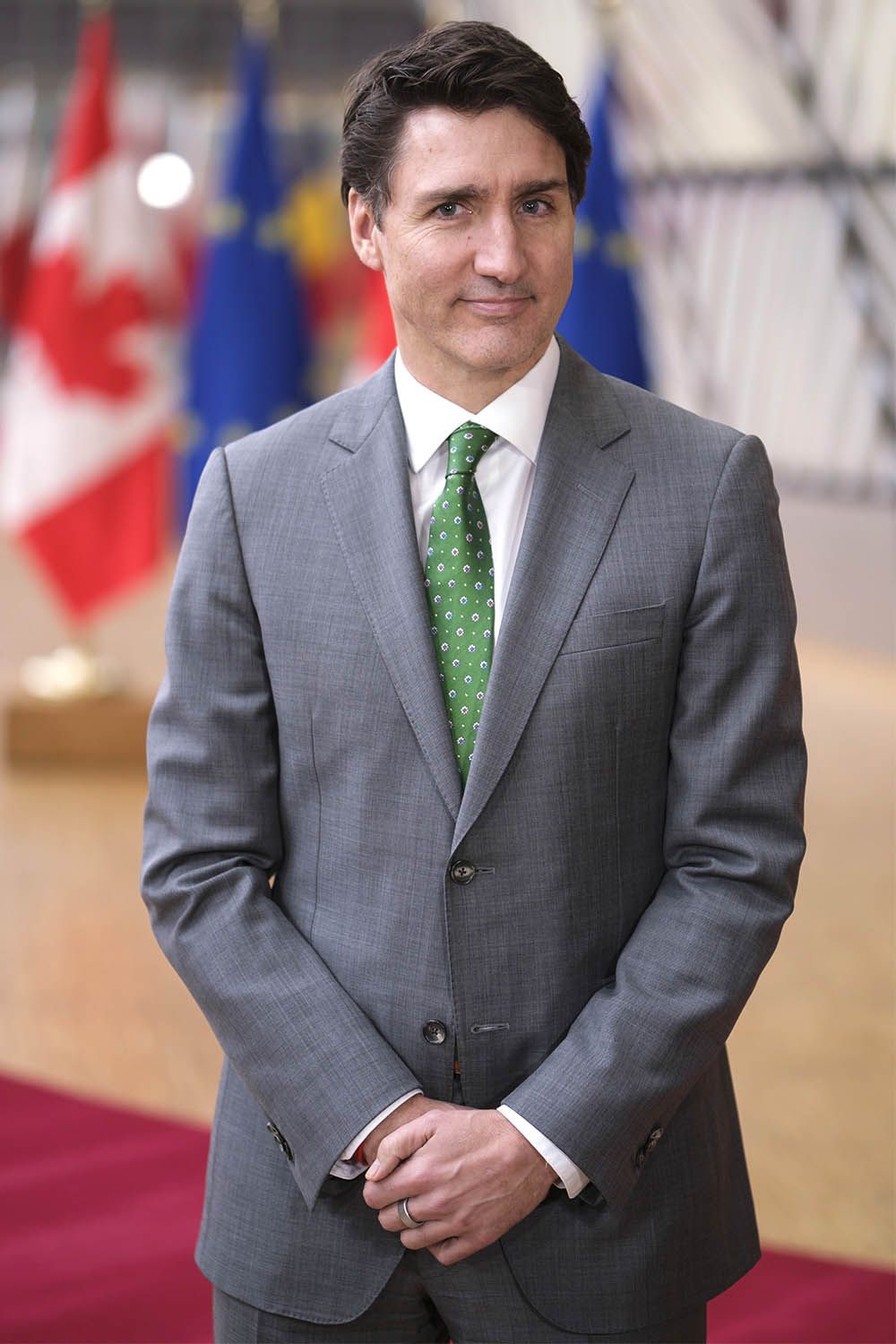 Justin Trudeau at EU Council headquarters